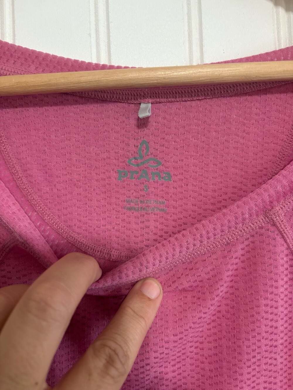 prAna Mika Ruched Sleeve High-Low Top Pink Size S - Picture 5 of 5